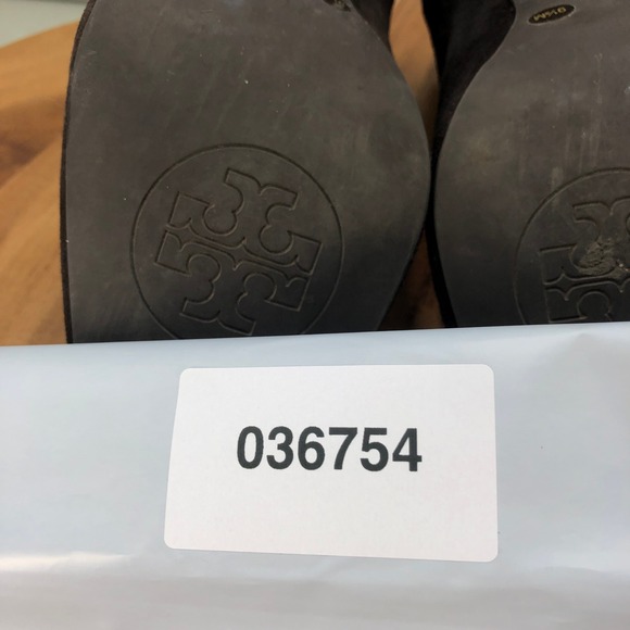 Tory Burch Womens Suede Chelsea Ankle Boots Brown Block Heel Size 9.5 M